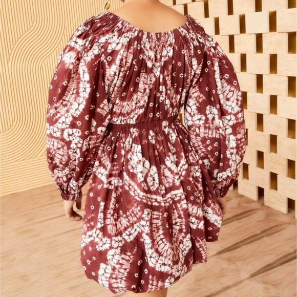 Ulla Johnson Handmade Syrah Shibori Martine Mini Dress 2 - Picture 2 of 13